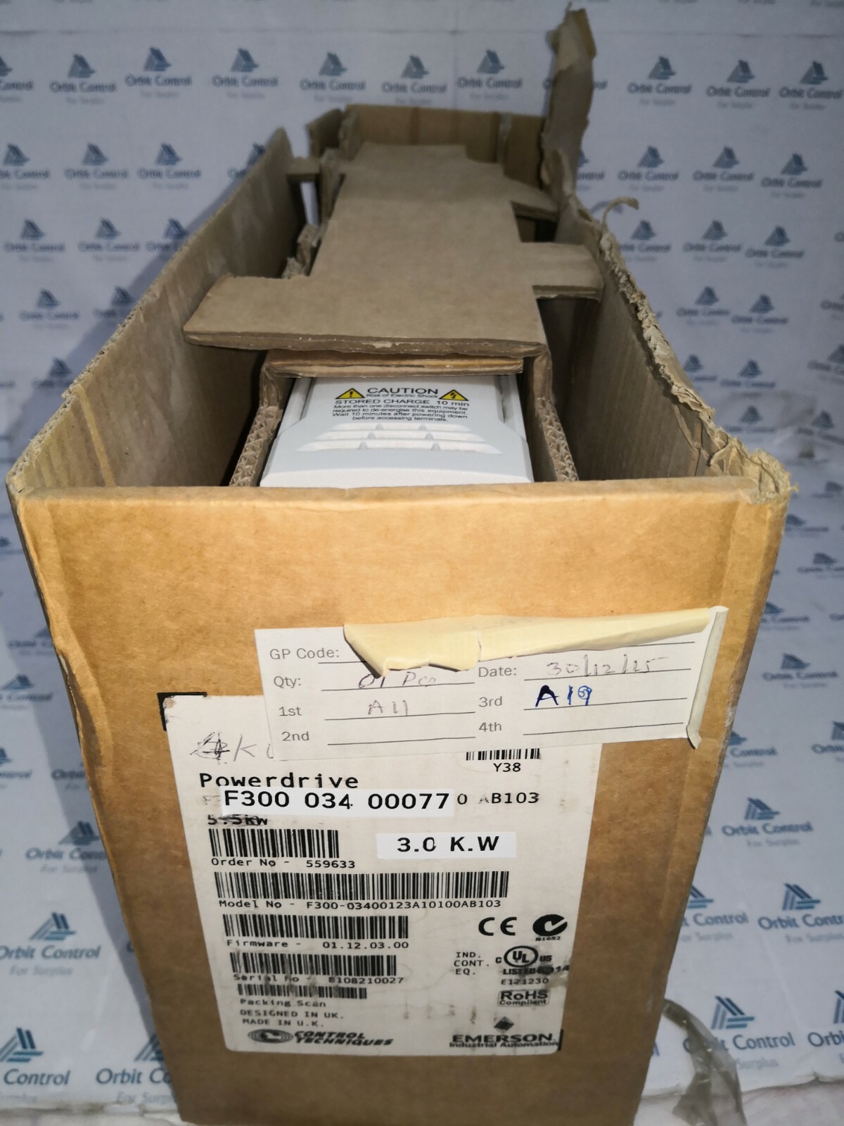 Emerson F300-034 Emerson Powerdrive F300 Frequency controllers / F300-034 00077 A / 3.0 K.W 8