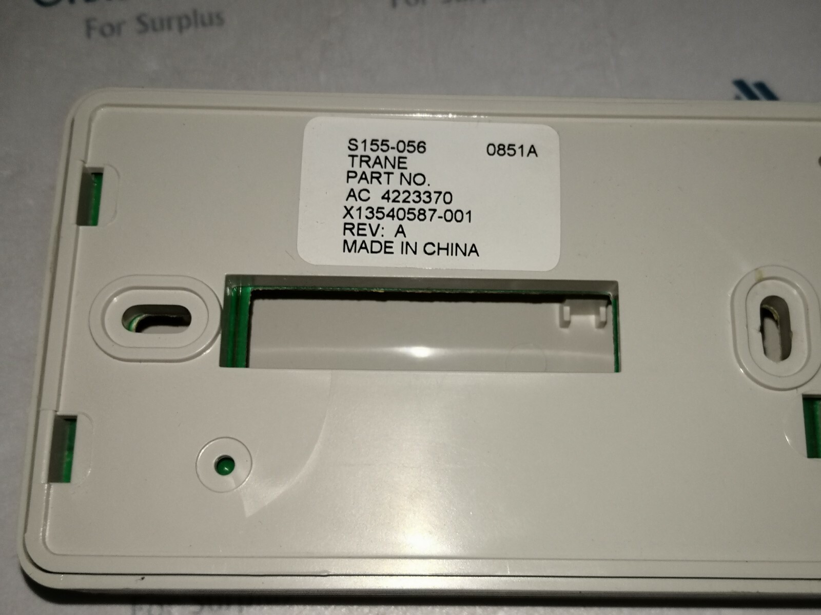 Trane THT0129E TRANE X13540587-001 / THT0129E / AC 4223370 REV: A 3