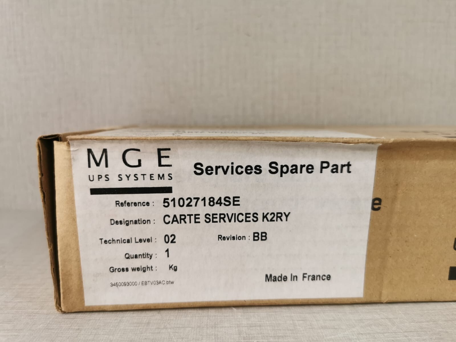 MGE 51027184SE MGE 51027184SE Carte Services Spare Part K2RY 6