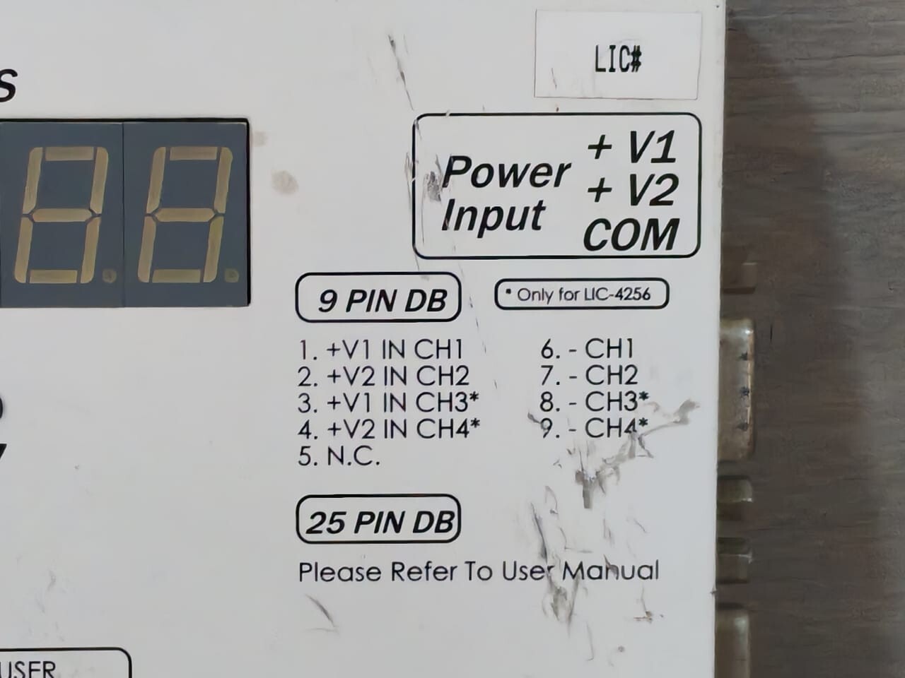 FALCON LIC-4256N FALCON LIC-4256N ( Mi ) LIGHT INTENSITY CONTROLLER 12/48 VDC / DB25pin 8