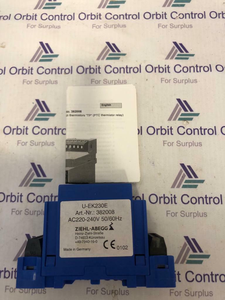 ZIEHL EK230E ZIEHL ABEGG U-EK230E THERMISTOR MOTOR PROTECTION 2
