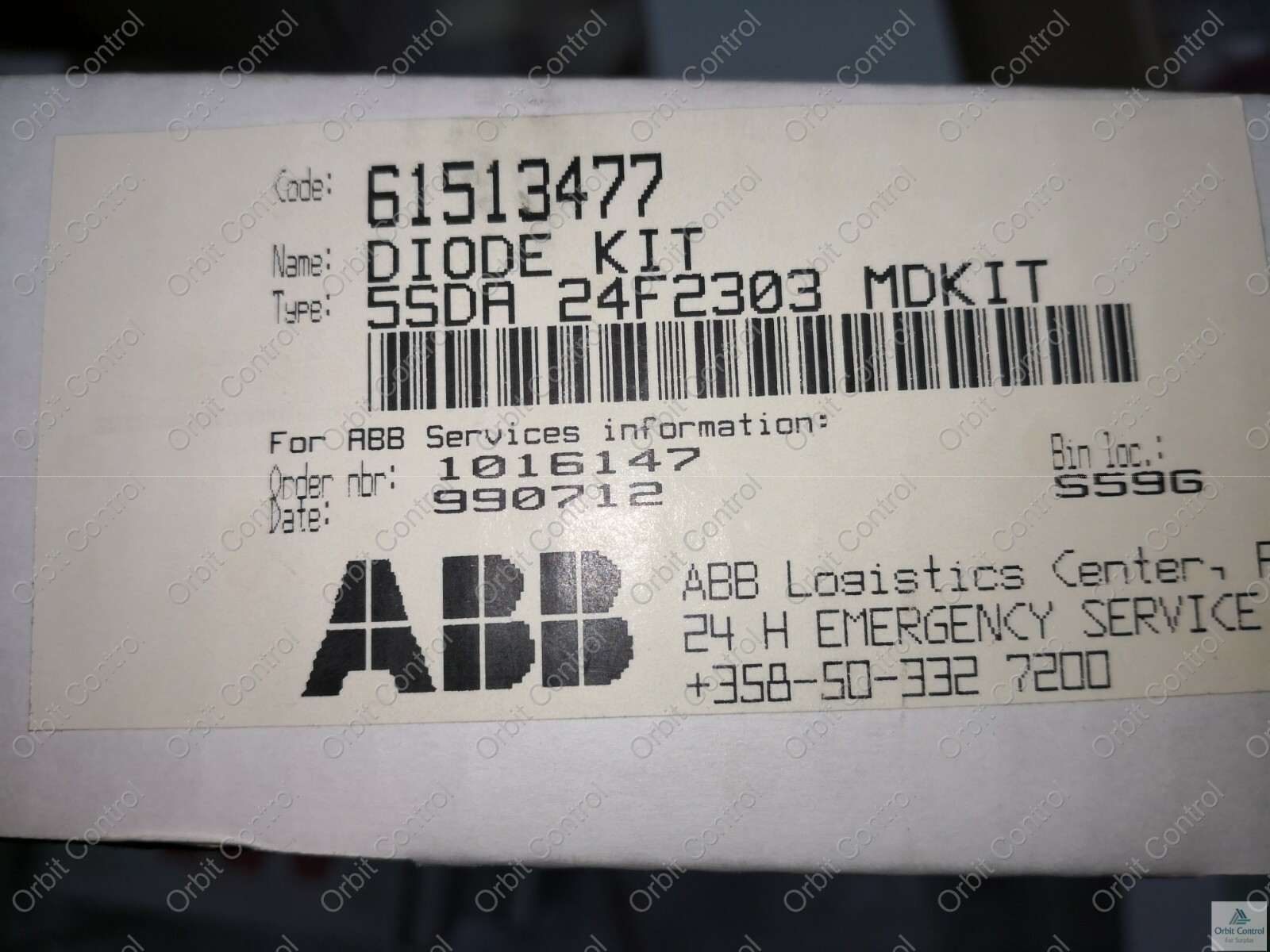 ABB 5SDA 24F2303 MDKIT DIODE KIT Code: 61513477