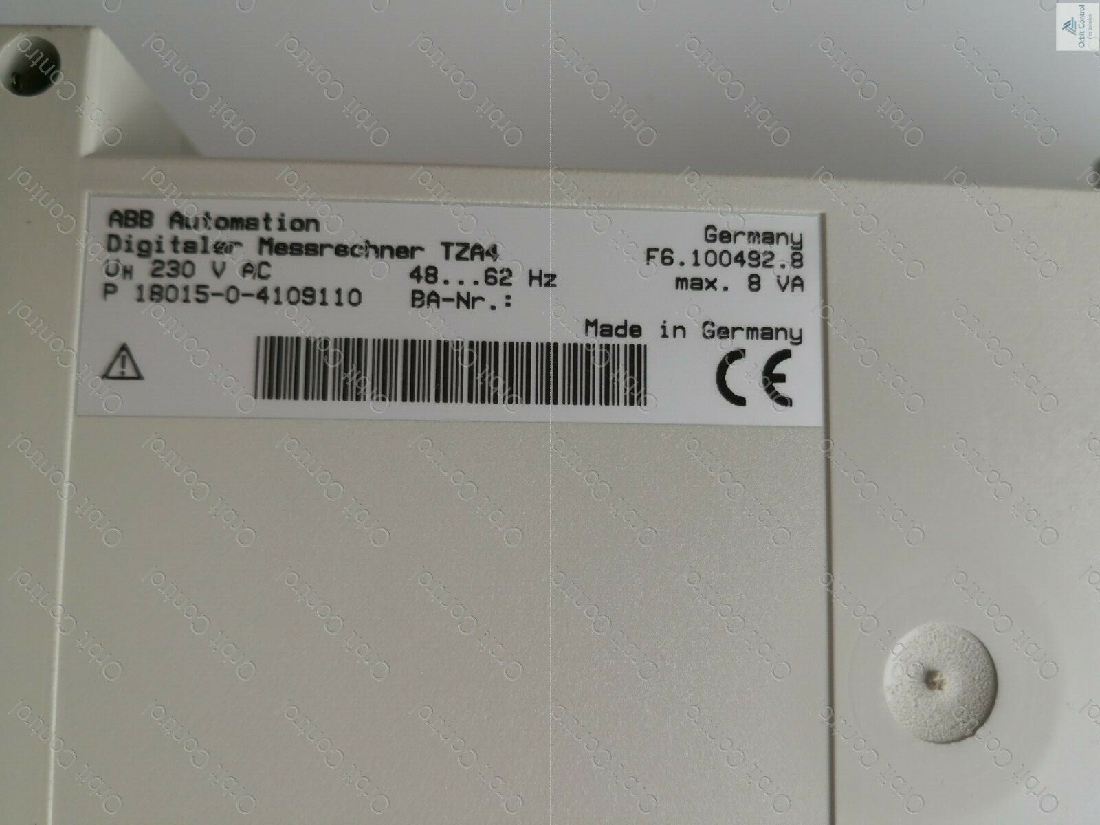 ABB F6.100492.8 ABB Digital Measuring Computer TZA 4 230V AC F6.100492.8 / max. 8 VA /48-62 HZ 3