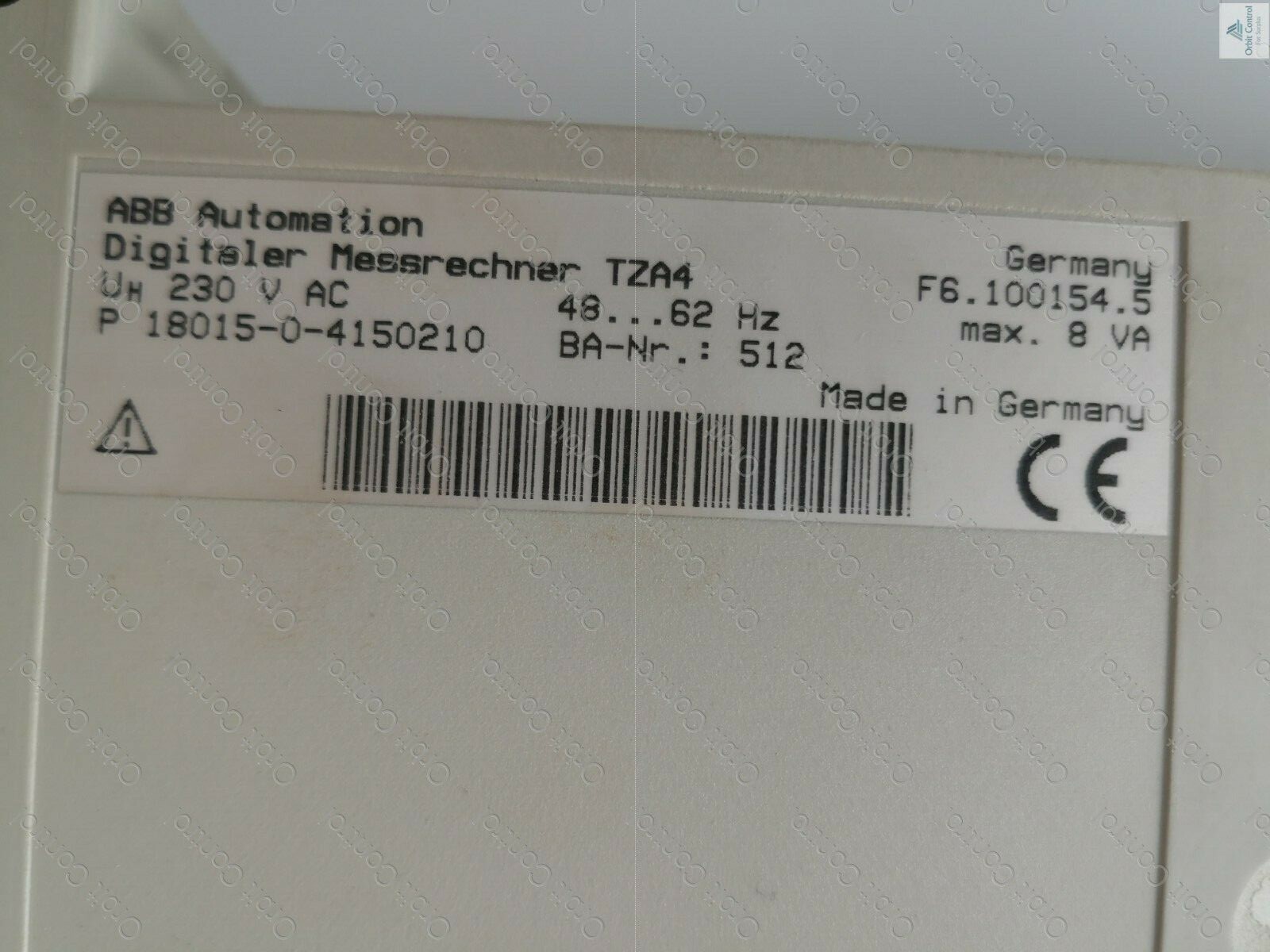 ABB F6.100154.5 ABB Digital Measuring Computer TZA 4 230V AC F6.100154.5 / max. 8 VA /48-62 HZ 3