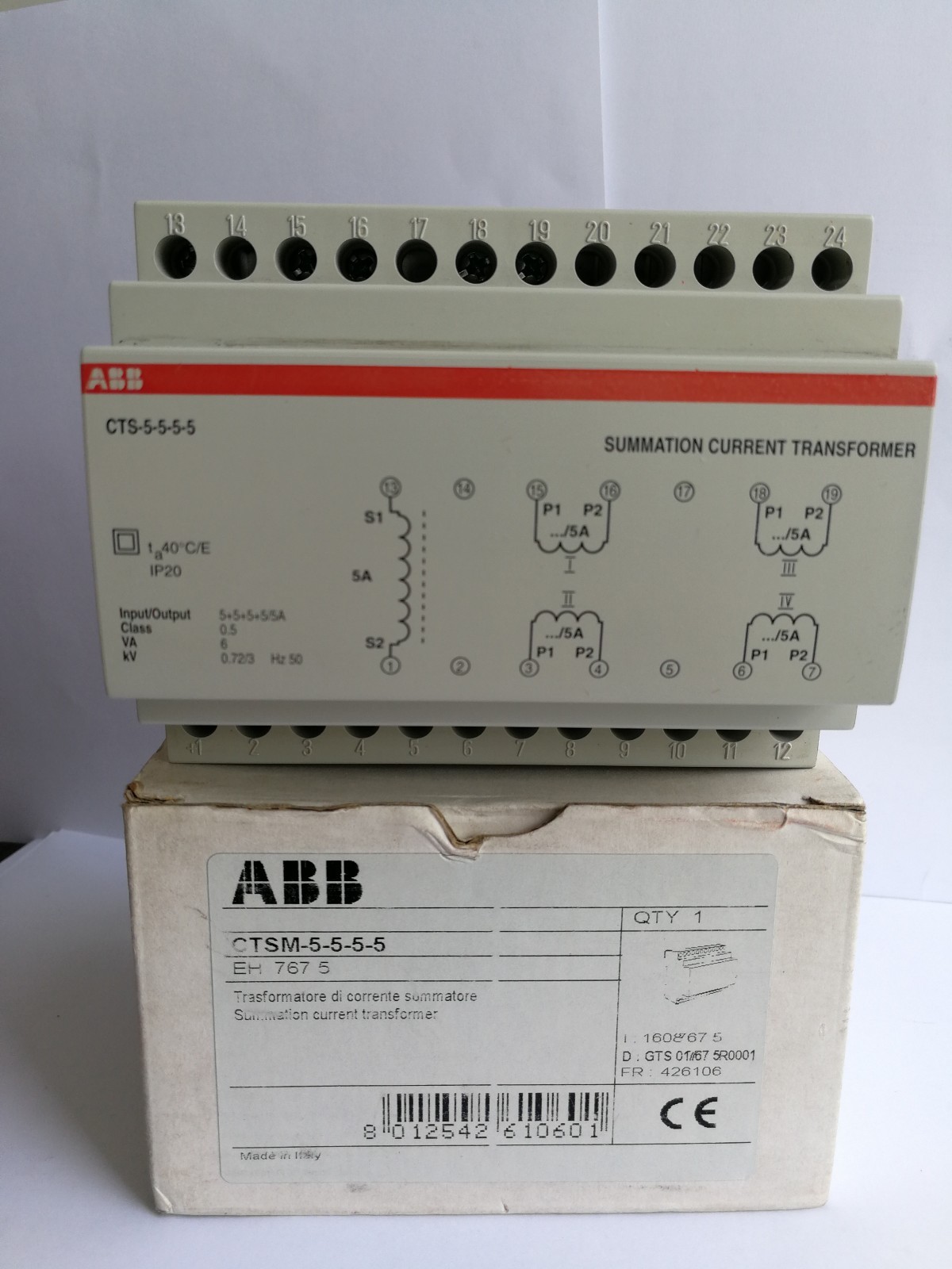 ABB CTSM-5-5-5-5 ABB CTSM-5-5-5-5 trasformatore di corrente sommatore 2