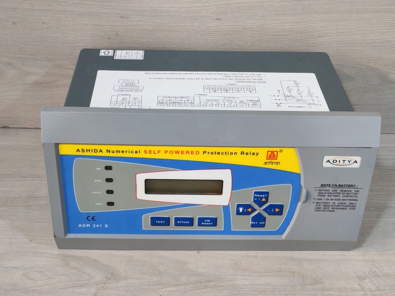ASHIDA ADR241S-AM-411-06-01-27-01-00-02 ASHIDA ADR241S-AM-411-06-01-27-01-00-02 NUMERICAL SELF POWERED PROTECTION RELAY 7