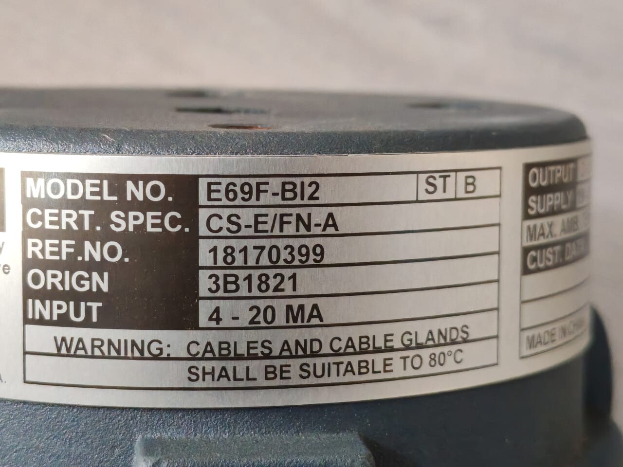 Schneider Electric E69F-BI2 FOXBORO BY SCHNEIDER ELECTRIC E69F-BI2 CURRENT TO AIR CONVERTER 3