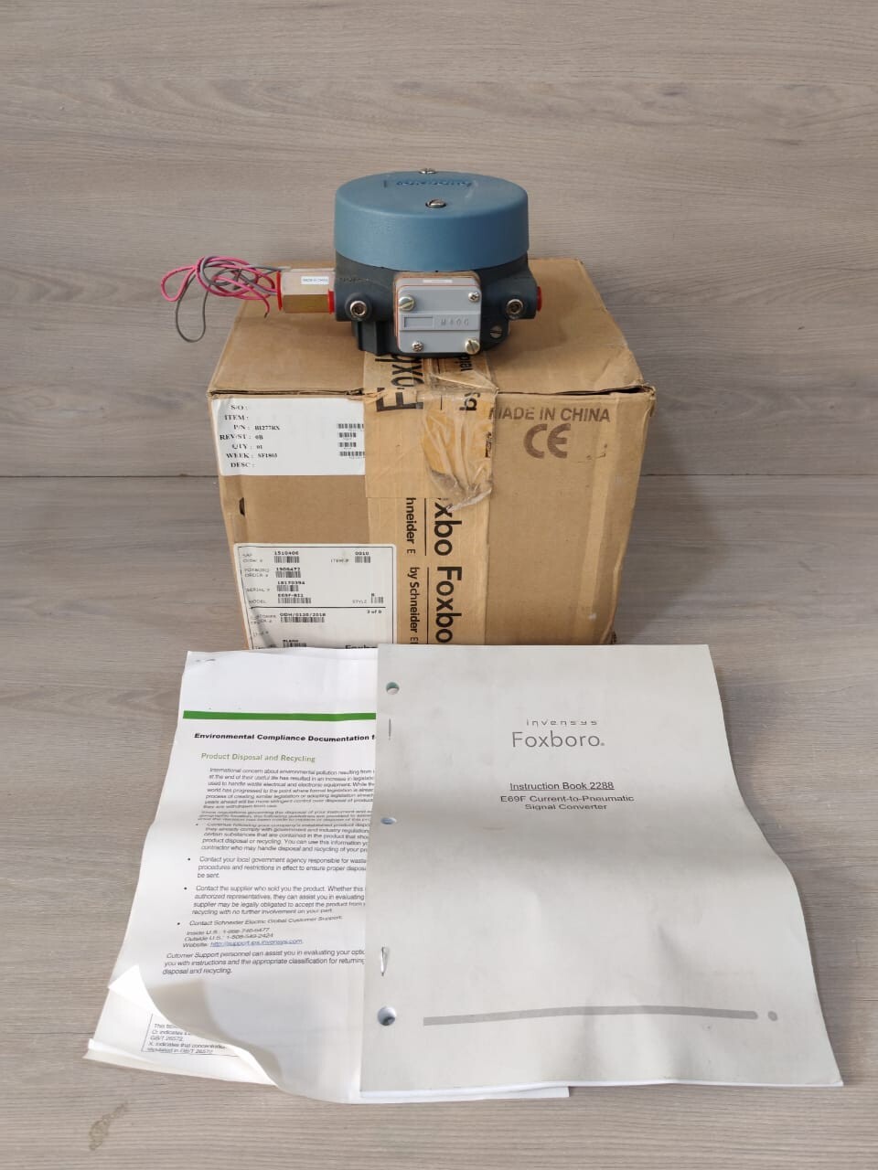 FOXBORO BY SCHNEIDER ELECTRIC E69F-BI2 CURRENT TO AIR CONVERTER