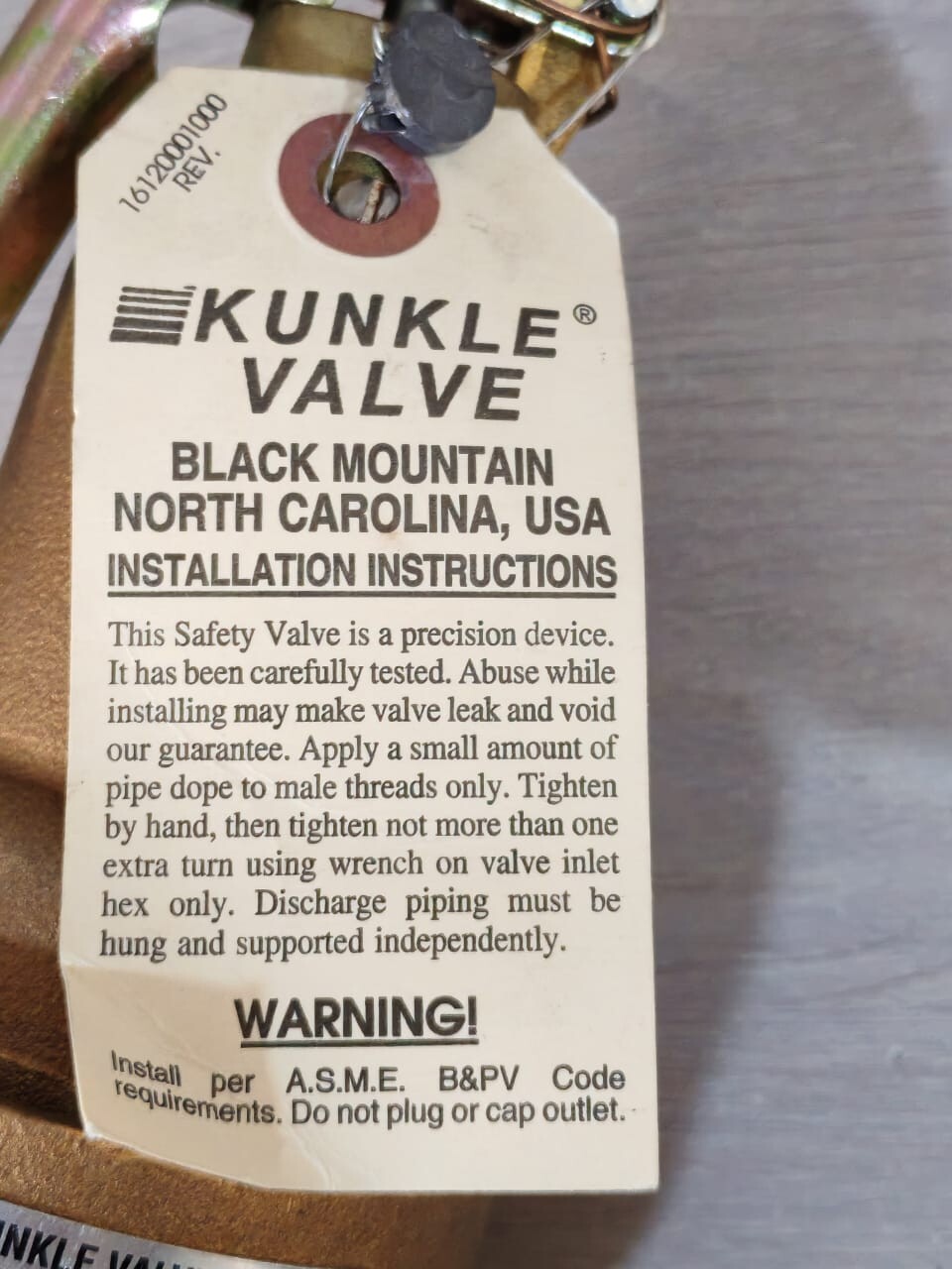 KUNKLE 6186GF02-KM Kunkle Valve 6186GF02-KM Pressure Valve 3