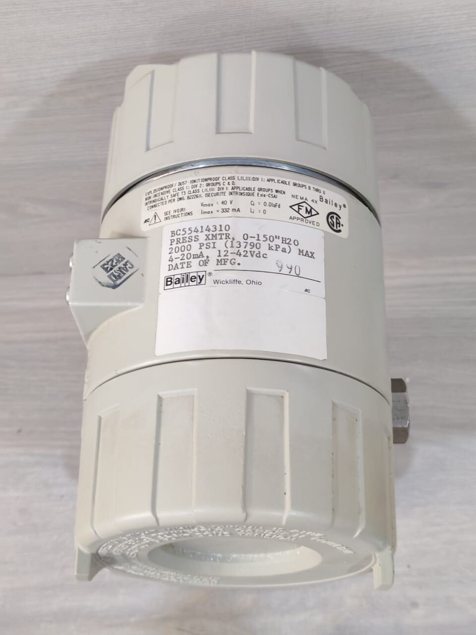 BAILEY BC XDUCER-2/89 5756-0750IWG BAILEY BC55414310 BC XDUCER-2/89 5756-0750IWG PRESSURE TRANSMITTER -FILTHY BOX 5