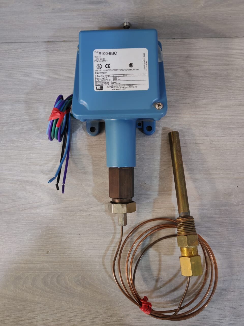 UNITED ELECTRIC E100-8BC ed Electric E100-8BC Temperature Switch: 350-640° F 2