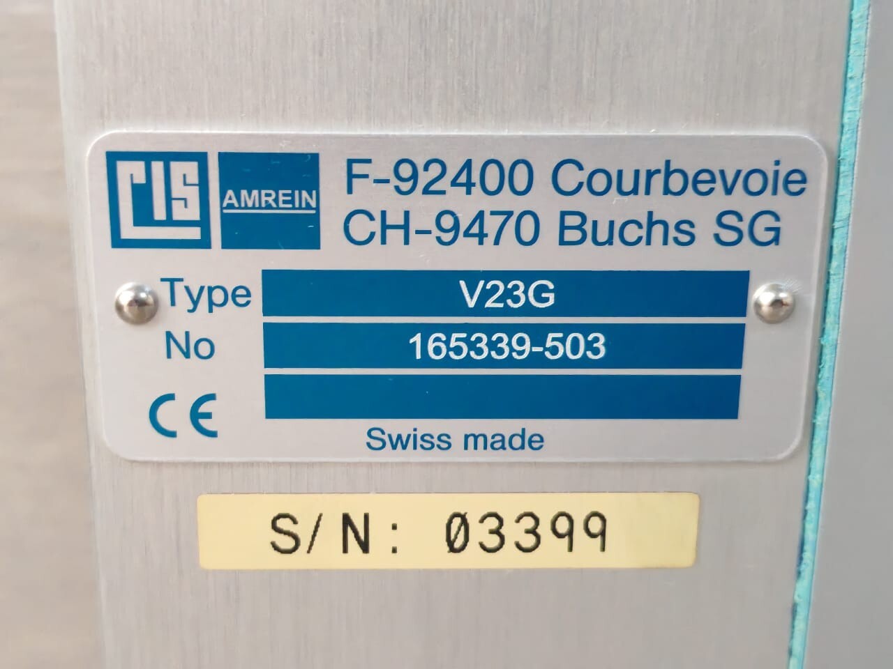 CIS AMREIN V23G CIS AMREIN V23G SEISMIC VELOCITY SENSOR 5
