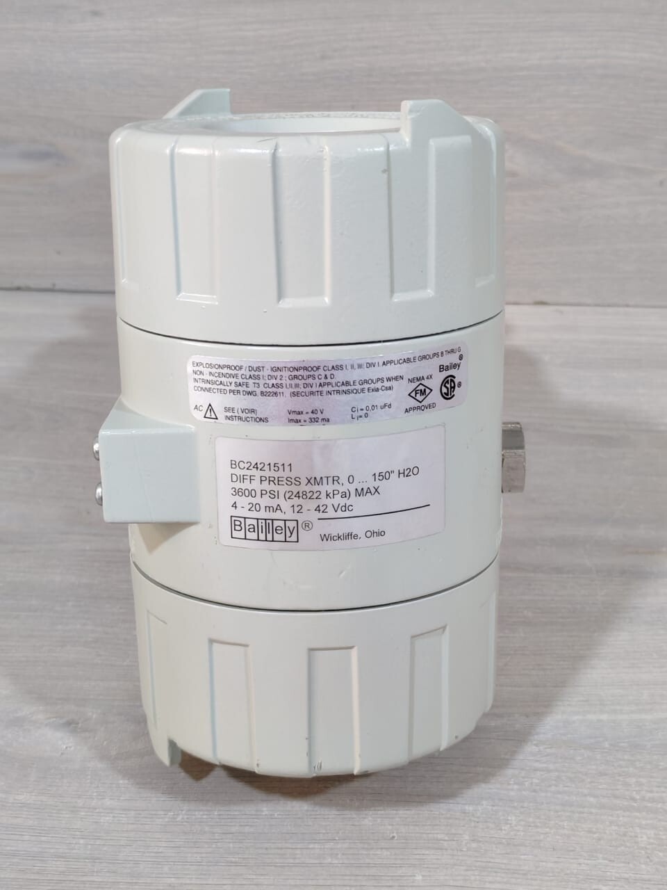 Bailey BC2421511 Bailey BC2421511 Differential Pressure Transmitter 3600 PSI 3
