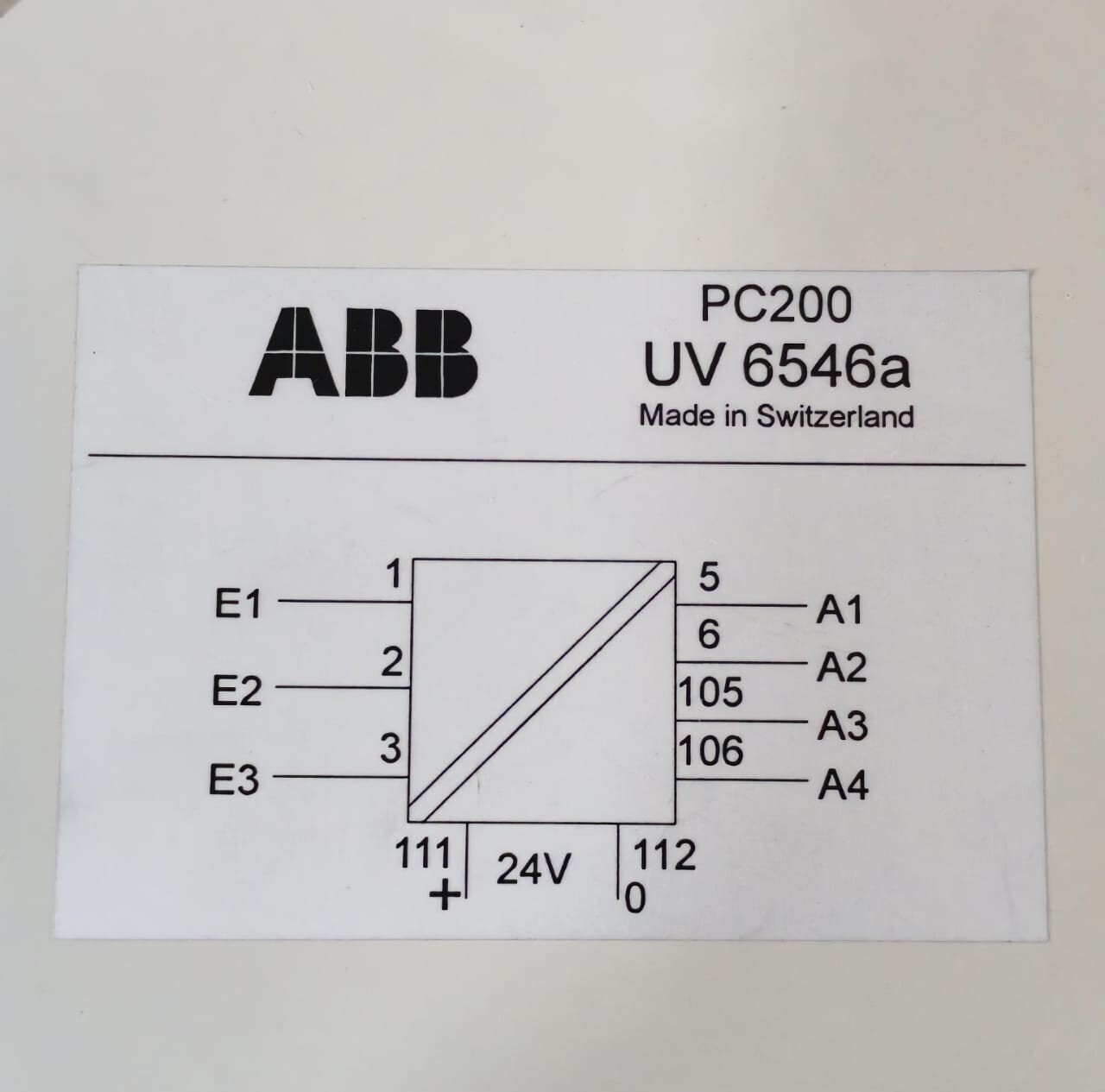 ABB PC200 ABB PC200 UV6546A RELAY 8