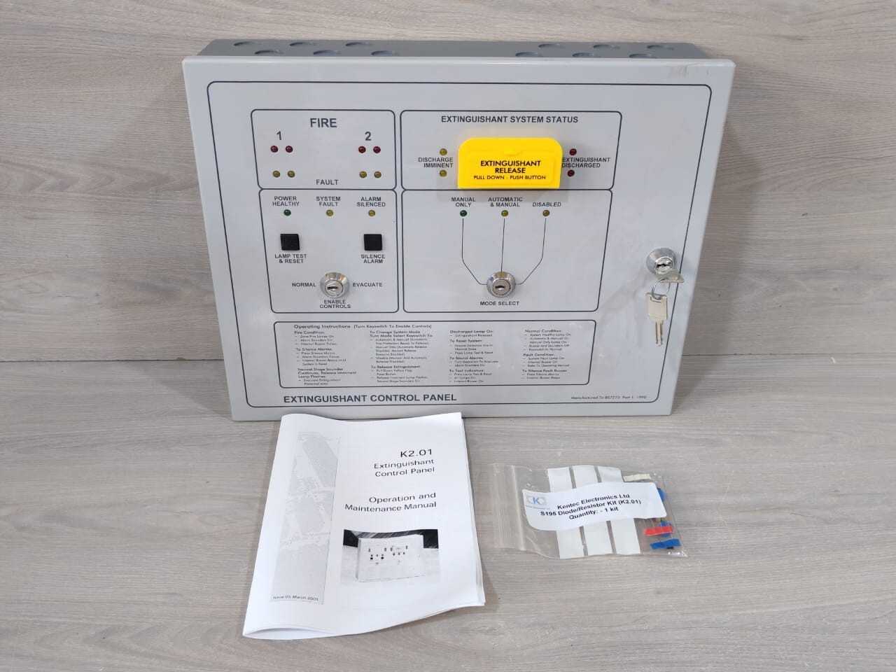 Kentec K2.01 Extinguishant Control Panel P/n: E9502101