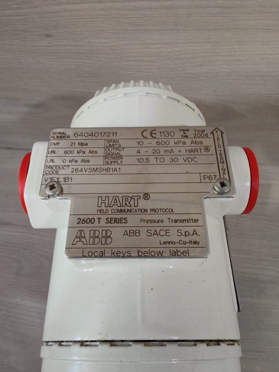 ABB 264VSMSHB1A1 ABB 264VSMSHB1A1 PRESSURE TRANSMITTER 2600T SERIES 3