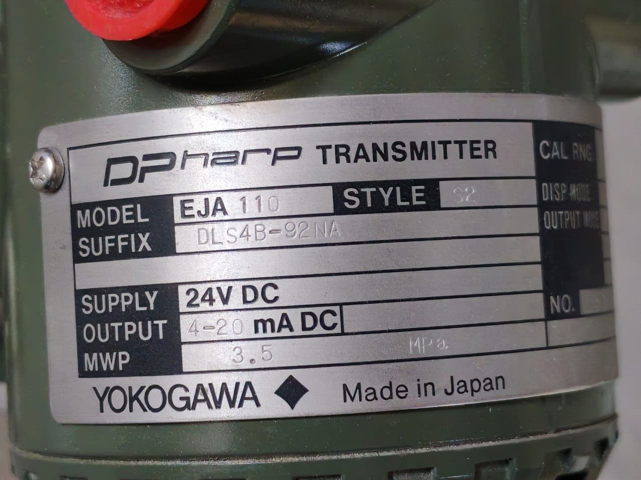 Yokogawa EJA110 Yokogawa EJA110 DLS4B-92NA S2 Differential Pressure Transmitter 2