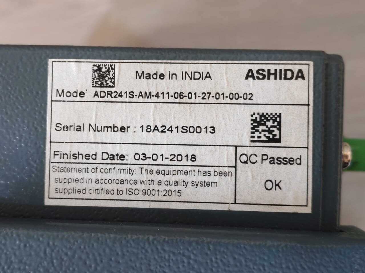 ASHIDA AM-411-06-01-27-01-00-02 ASHIDA ADR241S-AM-411-06-01-27-01-00-02 NUMERICAL SELF POWERED PROTECTION RELAY 2