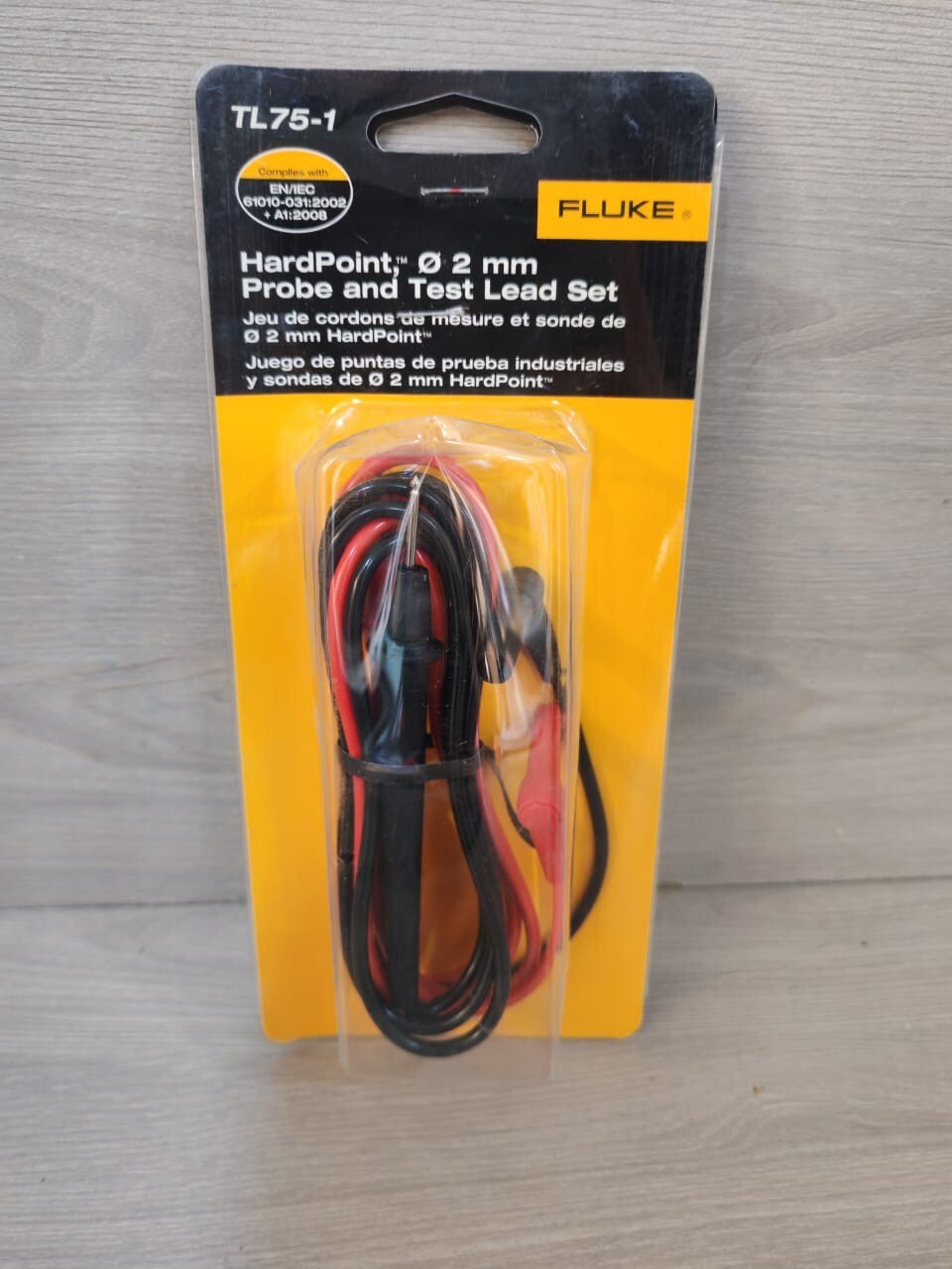 FLUKE TL75-1 HARDPOINT, 2mm PROBE & TEST LEAD SET