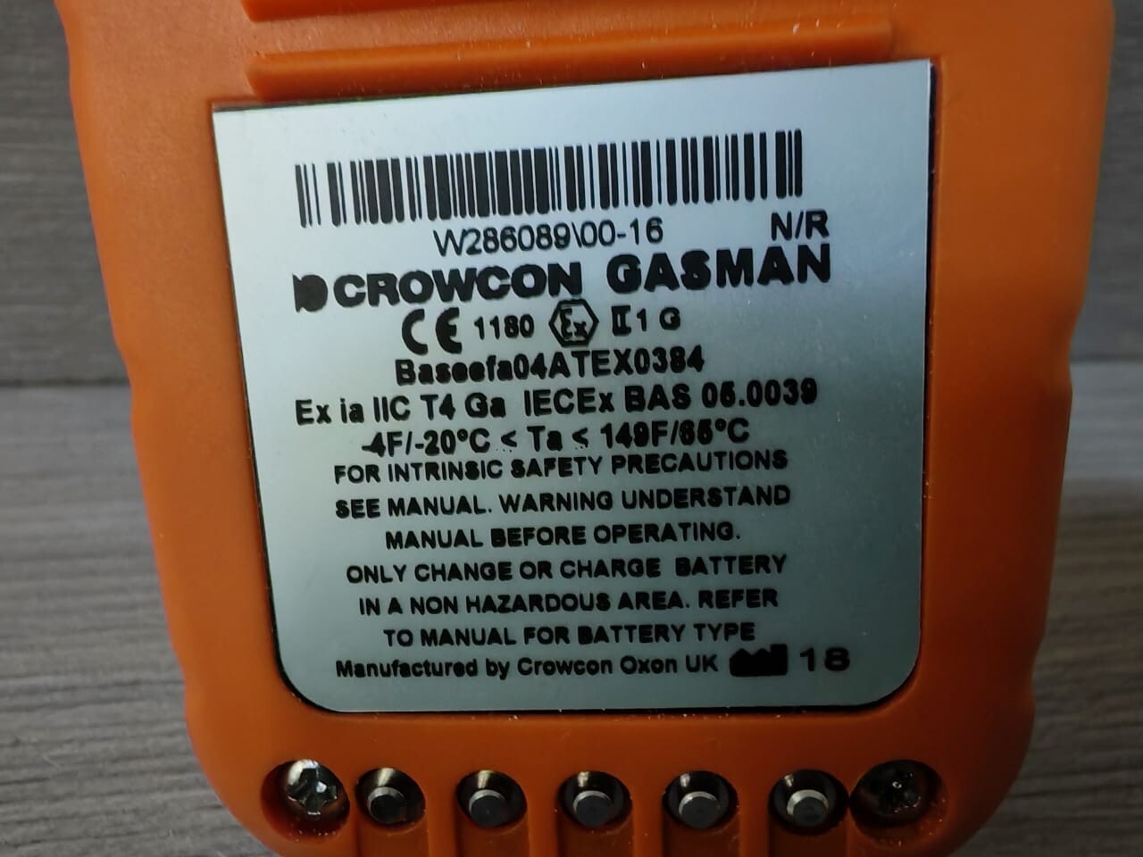 CROWCON GS-AI-B-001 G CROWCON GS-AI-B-001 G GASMAN PORTABLE GAS DETECTOR 0-100 PPM H2S EN 6