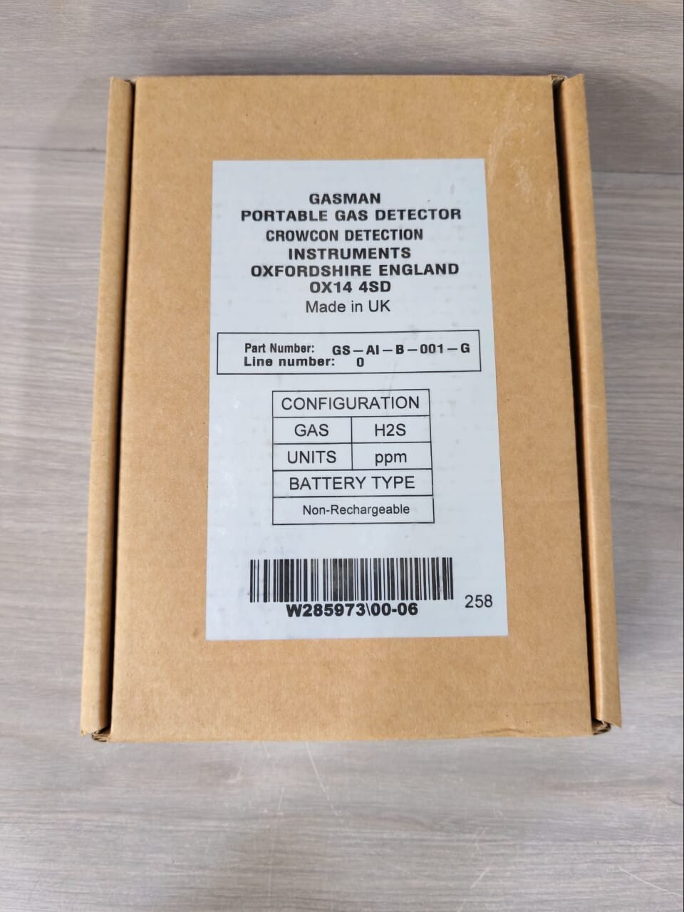 CROWCON GS-AI-B-001 G CROWCON GS-AI-B-001 G GASMAN PORTABLE GAS DETECTOR 0-100 PPM H2S EN 10