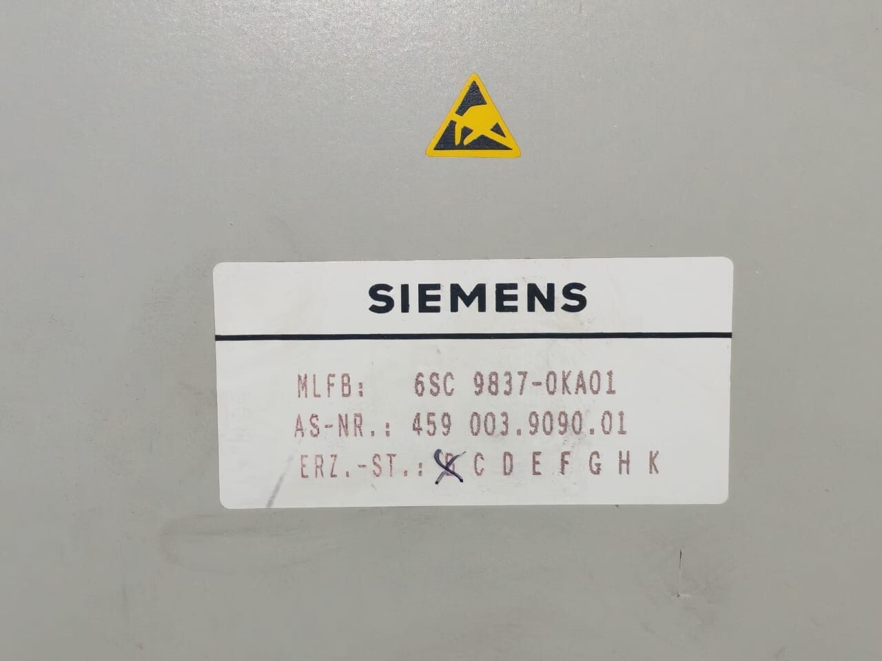 Siemens 6SC98370KA01 SIEMENS 6SC 9837-0KA01 OPERATOR PANEL 6