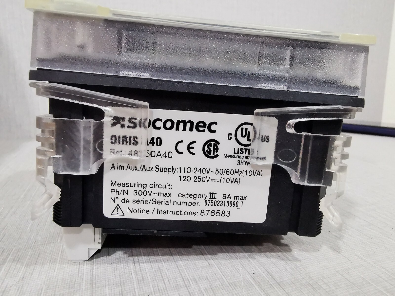 SOCOMEC 48250A40 SOCOMEC DIRIS A40 48250A40 MULTI FUNCTION METER 3