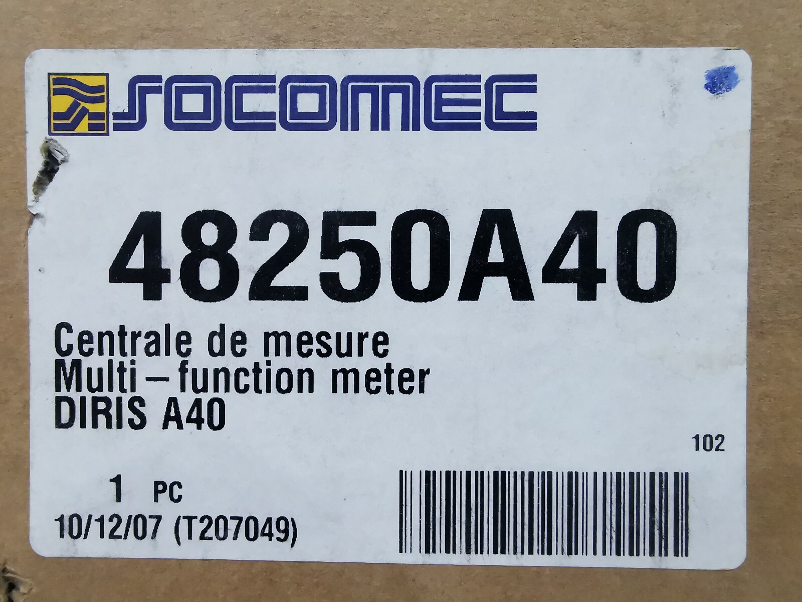SOCOMEC 48250A40 SOCOMEC DIRIS A40 48250A40 MULTI FUNCTION METER 6