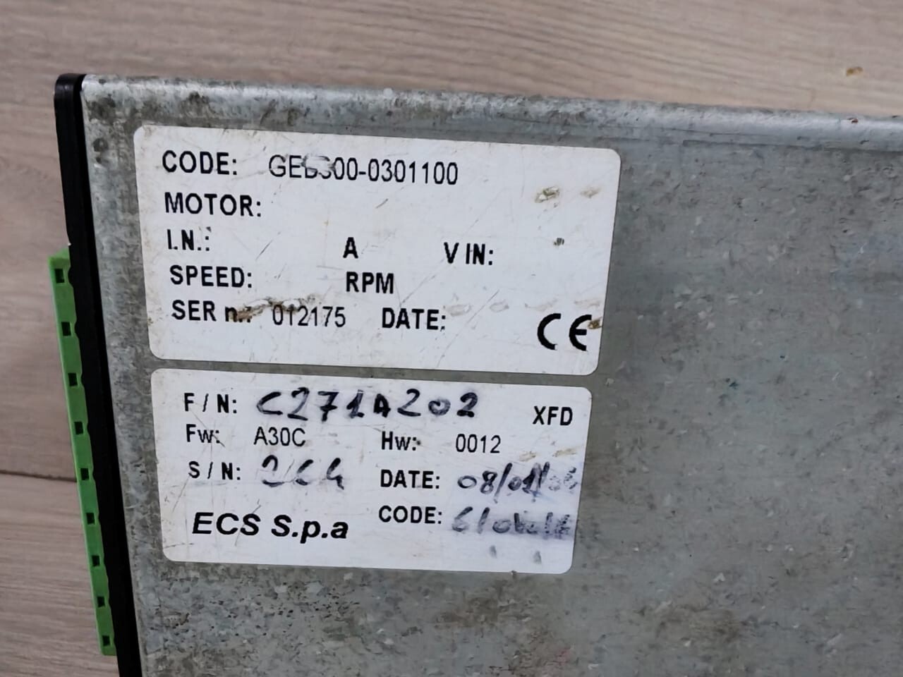 ECS GED300-0301100 ECS GED 300 Variation GED300-0301100 S.P.A FW.A30F HW.0002 10