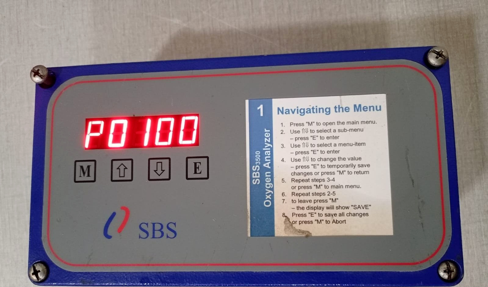 SBS 3500-IG-ETECH SBS 3500-IG-ETECH Oxygen Analyzer 2