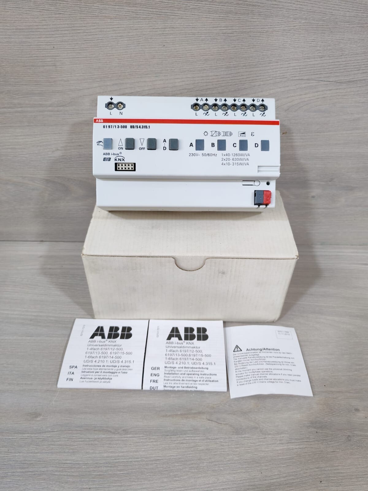 ABB 6197/13-500 Universal Dimmaktor KNX UD/S 4.315.1 Dimmer Actuator