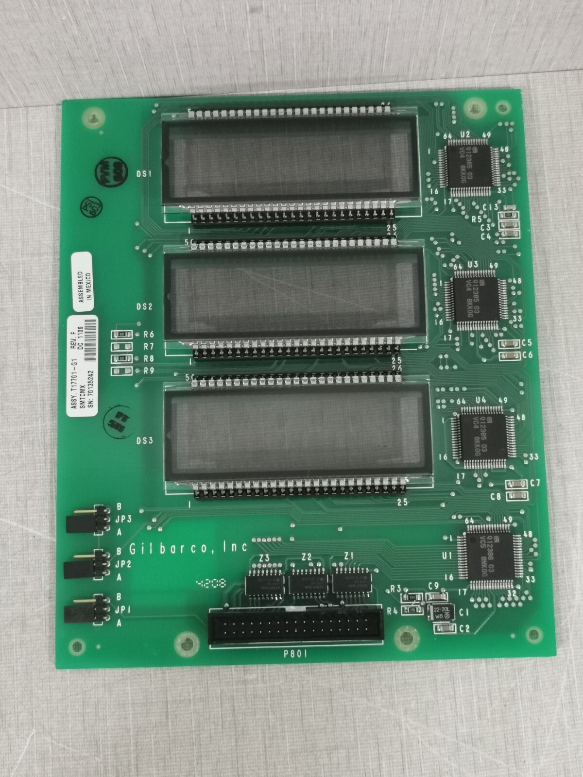 Gilbarco ASSY T17701-G1 REV F Control Board