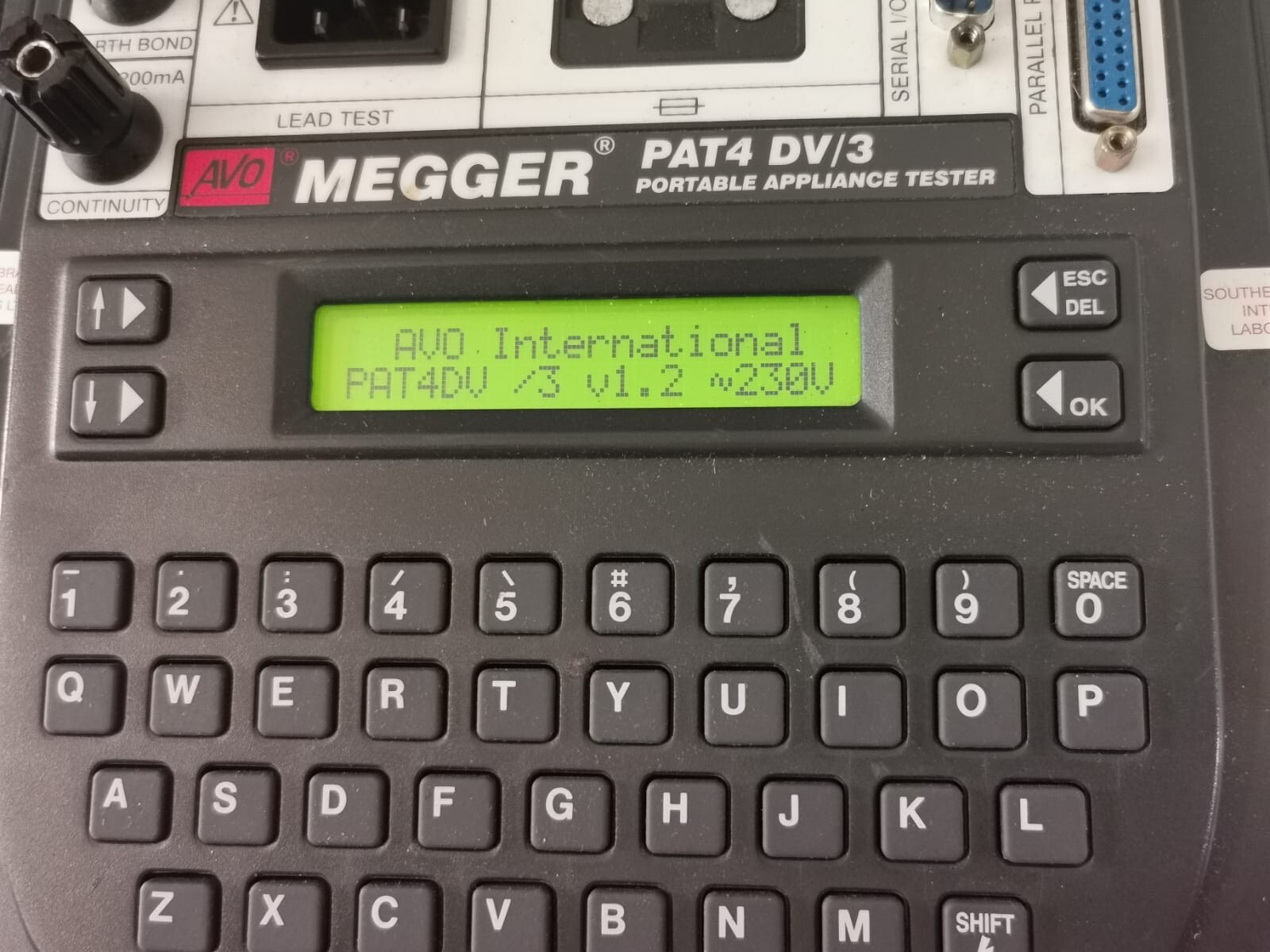 Megger PAT4 DV/3 AVO Megger PAT4 DV/3 Portable Appliance Tester 4