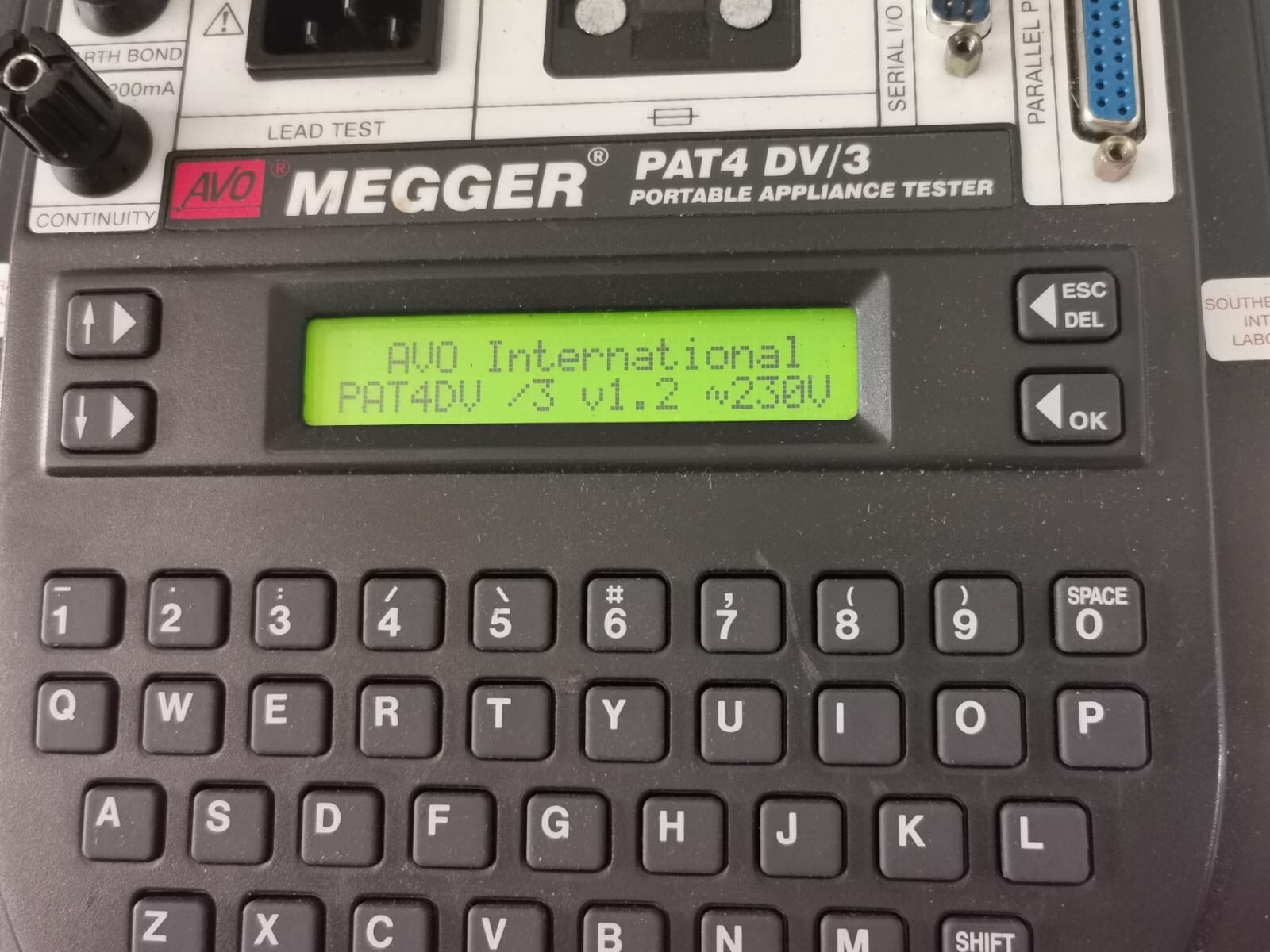 AVO Megger PAT4 DV/3 Portable Appliance Tester