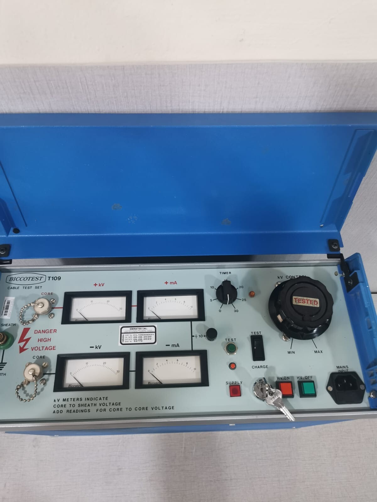 BICOOTEST T109 BICOOTEST Model T109 ± 30KV DC TEST SET 10