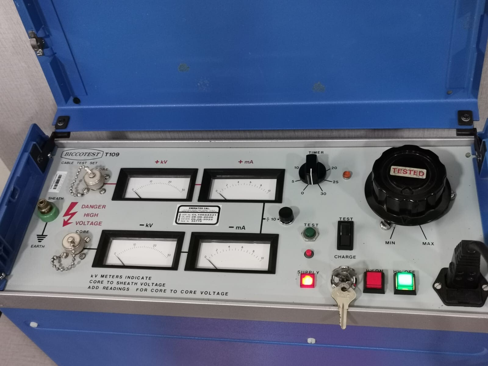 BICOOTEST Model T109 ± 30KV DC TEST SET