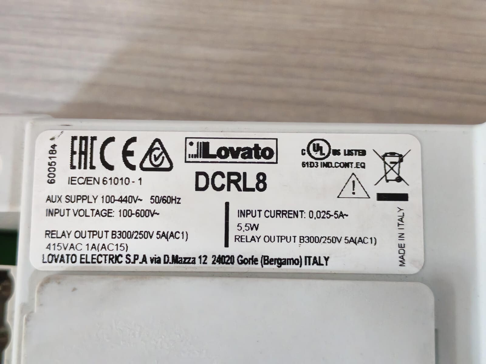Lovato DCRL8 LOVATO DCRL8 POWER FACTOR CONTROLLER 100-440V -TRIED & TESTED 10