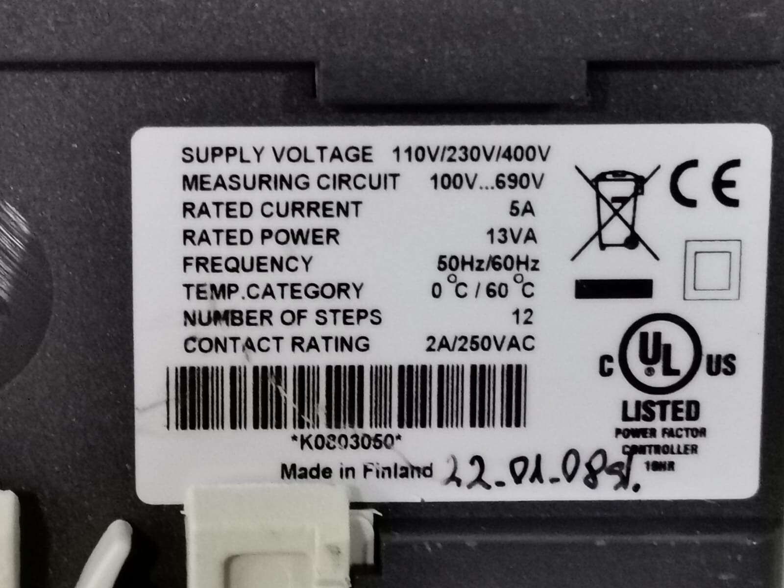 Nokian Capacitors NC-12 Nokian Capacitors NC-12 Power Factor Controller -TRIED & TESTED 7