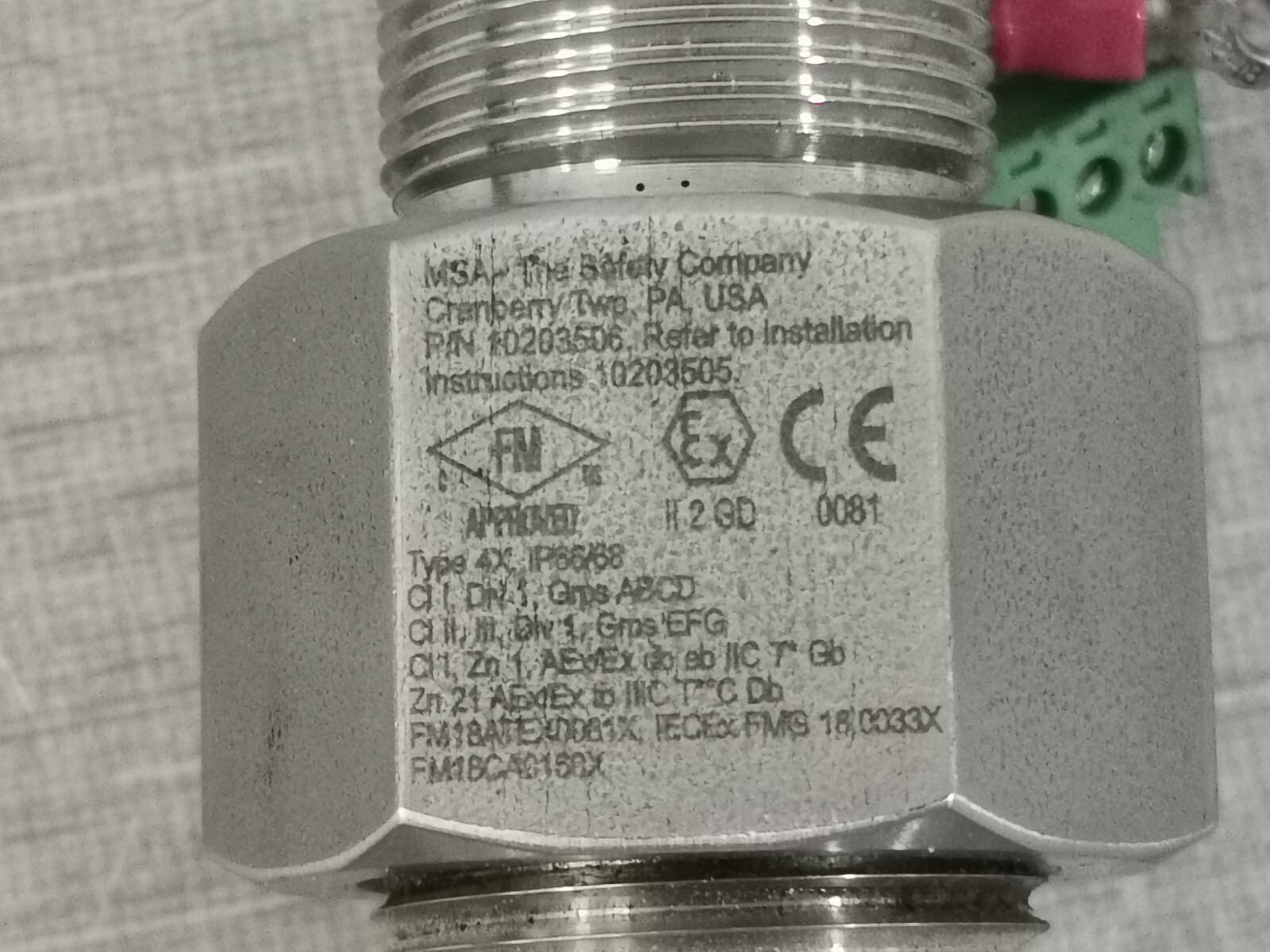 MSA PEFA-5K SENS-AC-0-A-2-0 MSA Ultima XIR Plus PEFA-5K SENS-AC-0-A-2-0 Gas Monitors 6