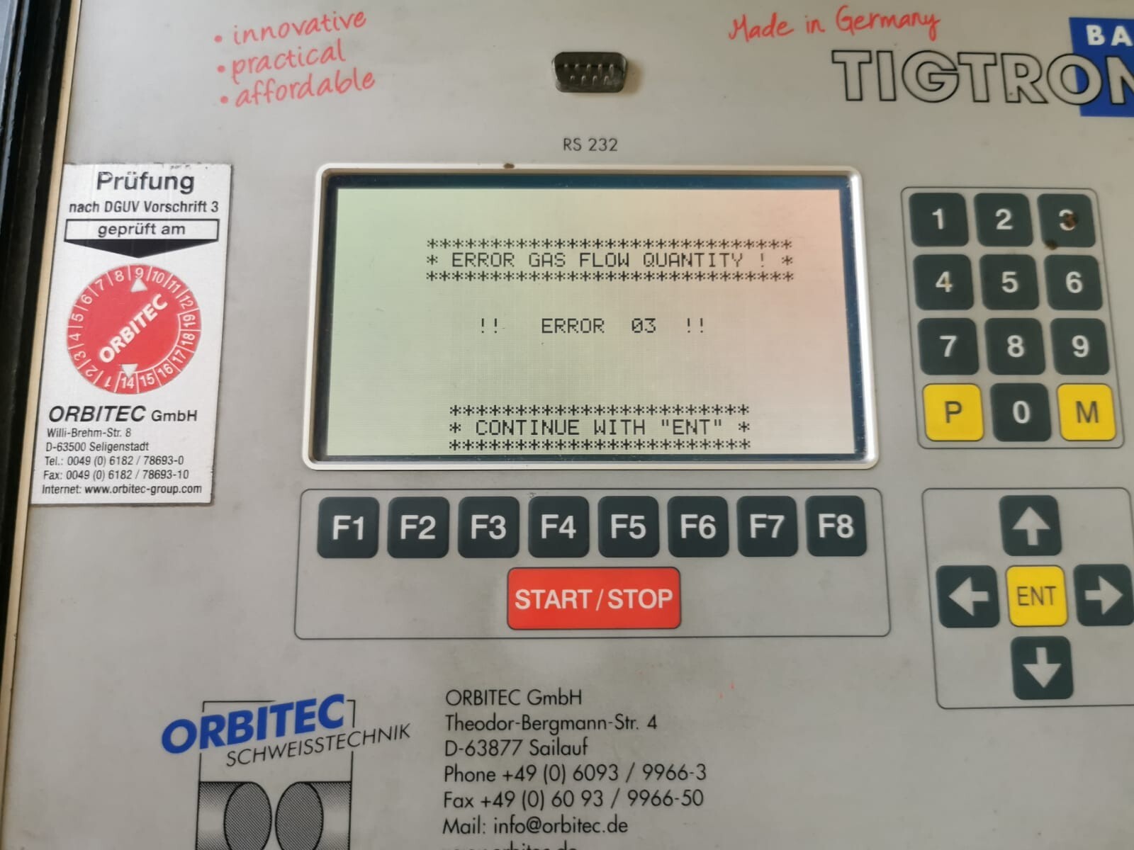 ORBITEC TIGTRONIC BASIC 2 ORBITEC TIGTRONIC BASIC 2 CONTROLLER 3