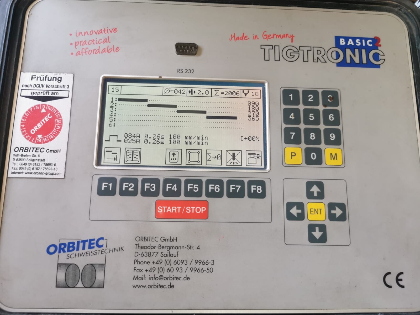 ORBITEC TIGTRONIC BASIC 2 ORBITEC TIGTRONIC BASIC 2 CONTROLLER 4