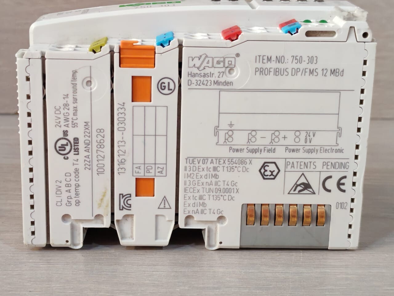 WAGO 750-303 WAGO 750-303 PROFIBUS DP/FMS 12MBD 24VDC MODULE 9