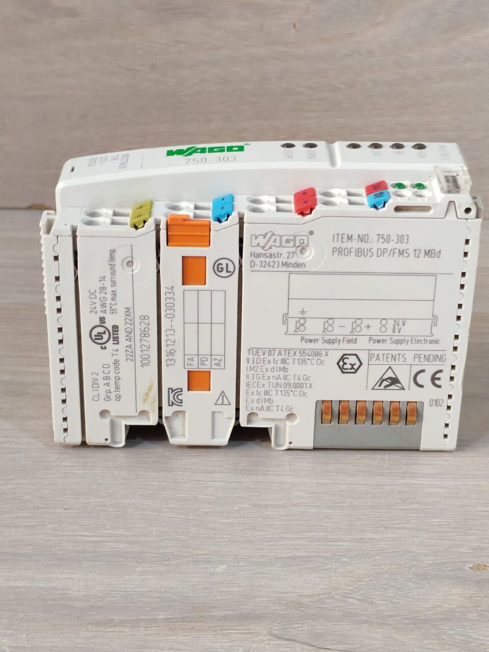 WAGO 750-303 WAGO 750-303 PROFIBUS DP/FMS 12MBD 24VDC MODULE 10