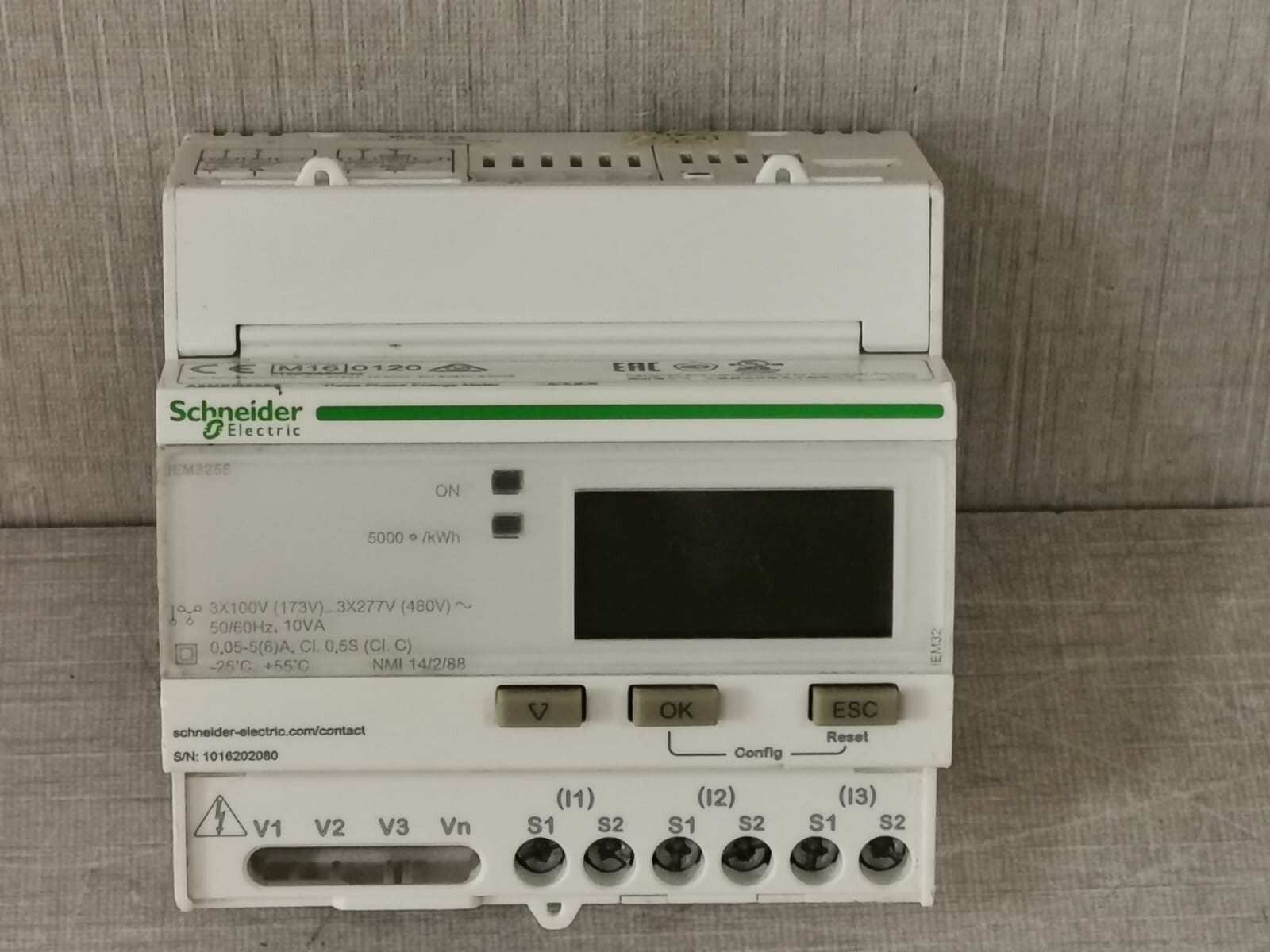SCHNEIDER ELECTRIC IEM3255/A9MEM3255 THREE PHASE ENERGY METER- WITHOUT COVER