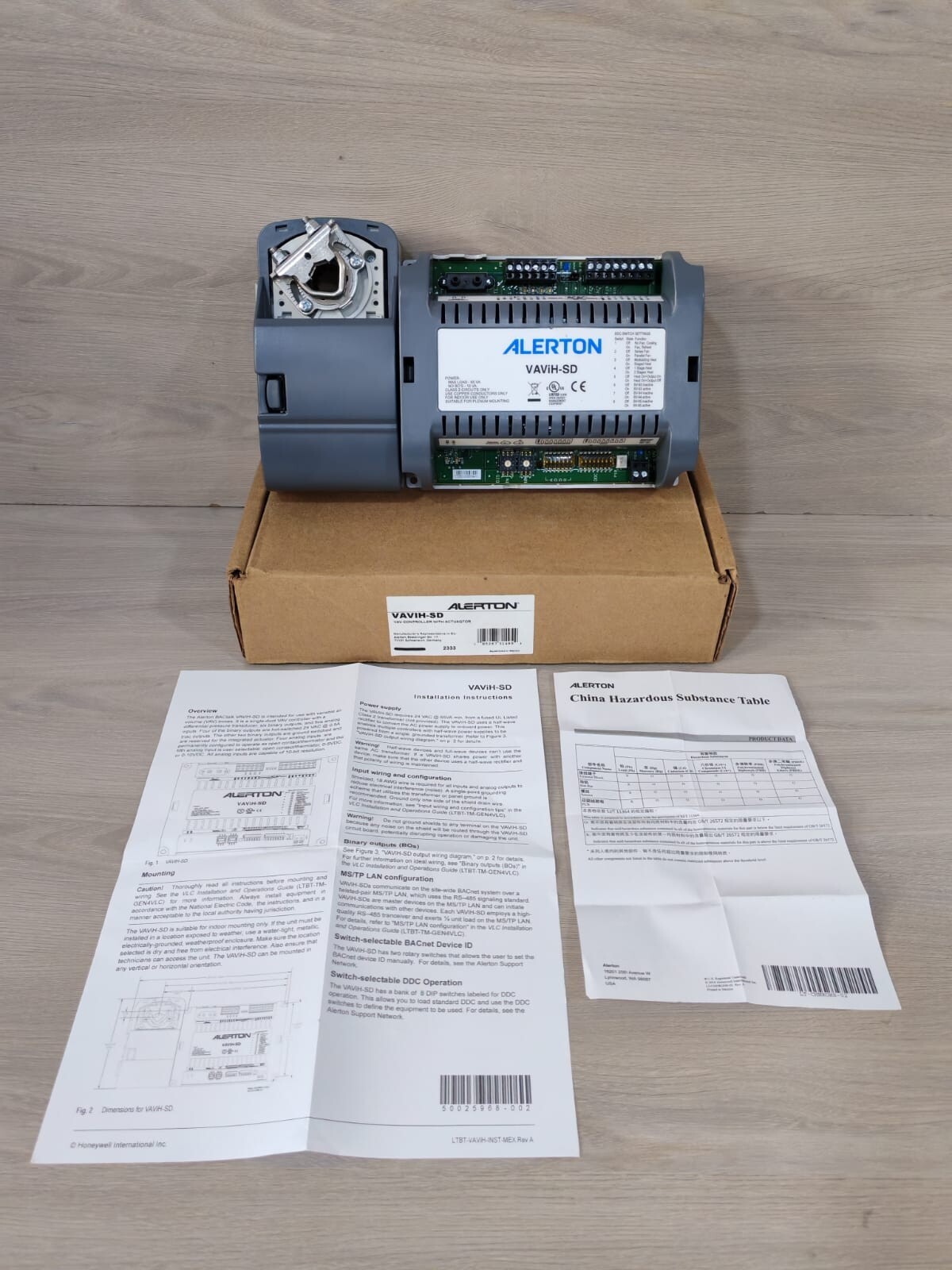 ALERTON VaVIH-SD VAV CONTROLLER WITH ACTUATOR 50027209-001 REV. G