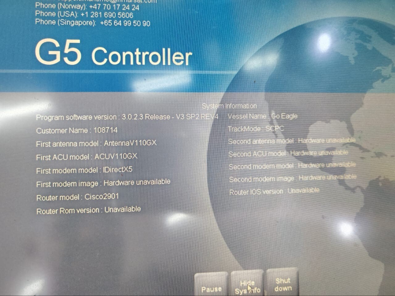 Inmarsat Maritime G5 Inmarsat Maritime G5 Controller Communication Radio Satellite Controller 6