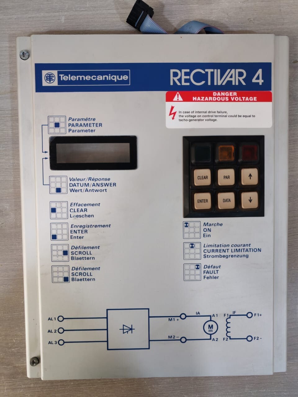 Telemecanique RECTIVAR 4 RTV84C18Q Telemecanique RECTIVAR 4 Control Nose for RTV84C18Q Panel - Panel Cover Only 2