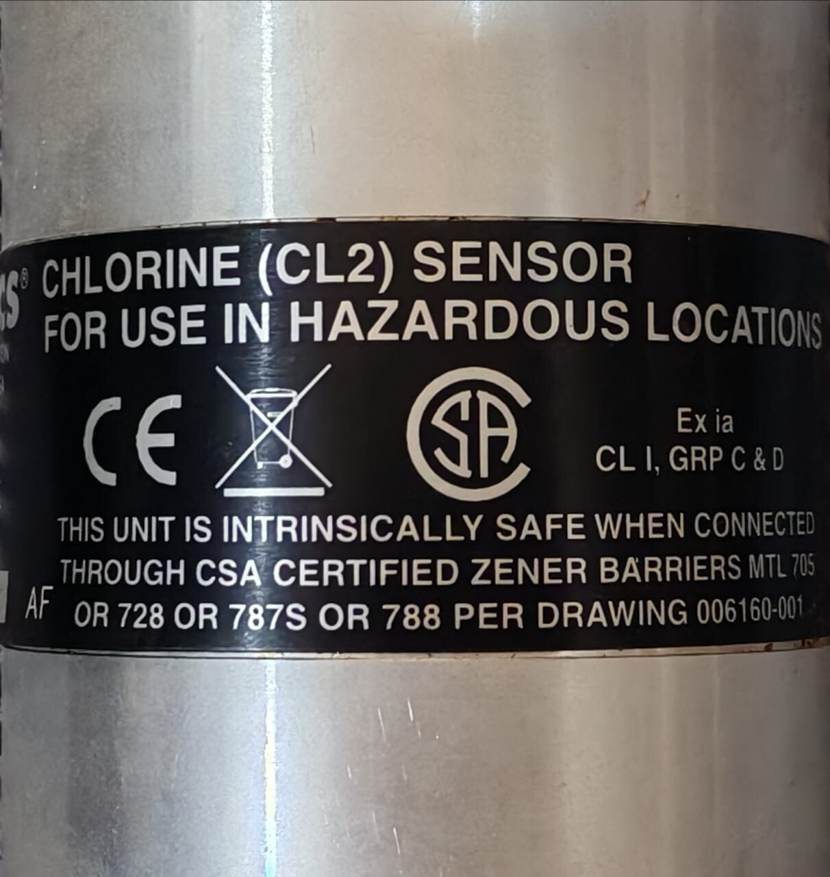 Det-tronics C70667E 7012 Det-tronics C70667E 7012 Chlorine (CL2) Sensor 4