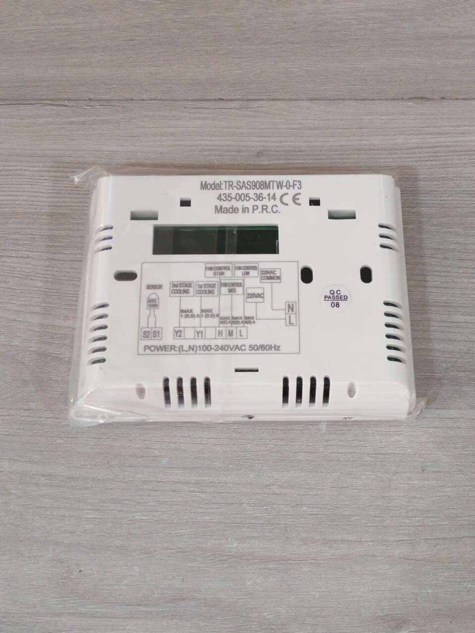 Trane TR-SAS908MTW-0-F3 TRANE TR-SAS908MTW-0-F3 DIGITAL THERMOSTAT 100-240VAC 10