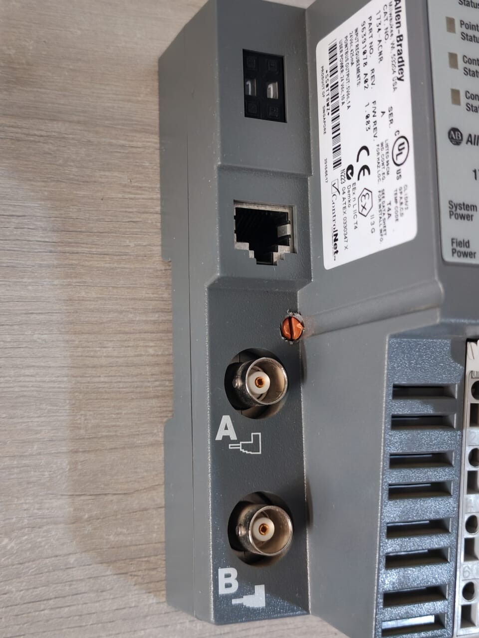 Allen-Bradley 96391078 Allen Bradley 1734-ACNR Ser. A Point I/O ControlNet Adapter 96391078 5
